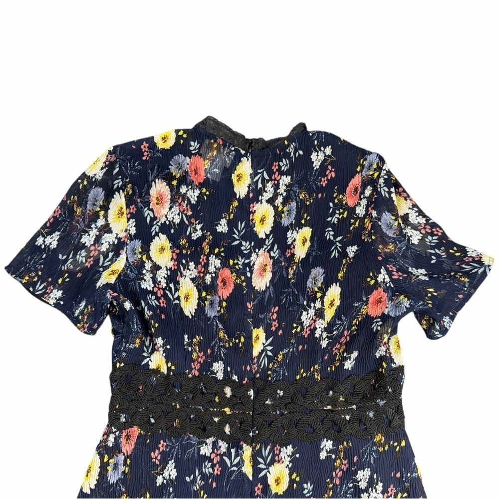 Anthropologie Foxiedox Andora Floral Mini Dress In Navy Blue Size Medium - Picture 10 of 11